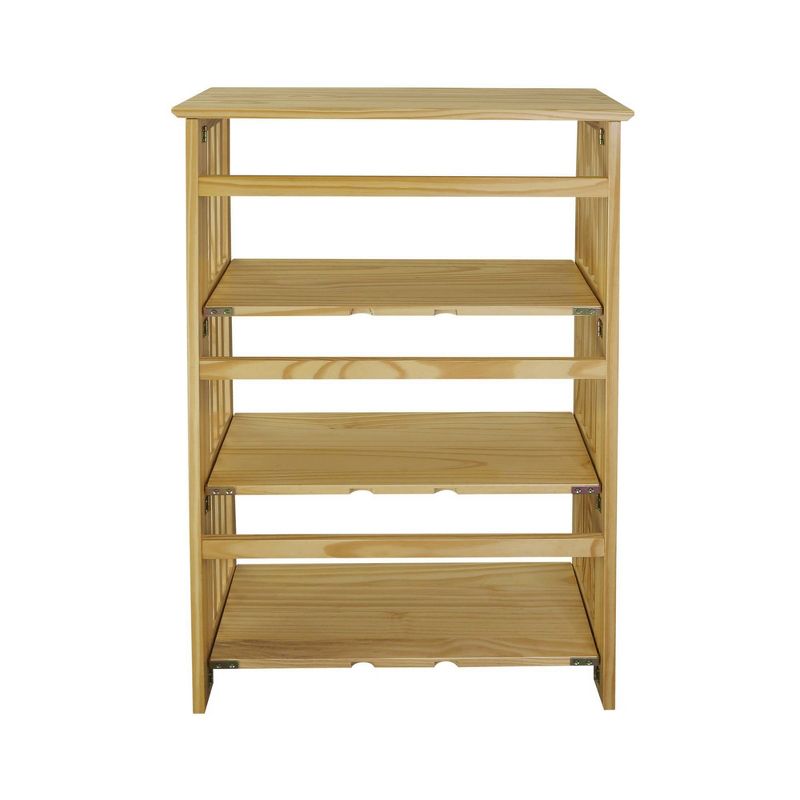 42" 4 Shelf Folding Bookcase Natural - Flora Home