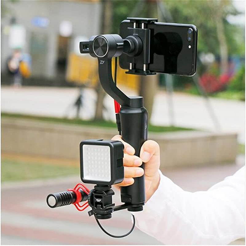 Cold Shoe Mount Gimbal Extension Bracket, Universal Mic Stand and Light Mount Plate Adapter for Zhiyun Smooth 4/Smooth Q/DJI OSMO Mobile 2/Feiyu Vimble 2 Gimbal Stabilizer Accessories