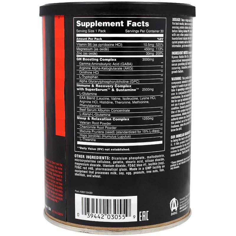 Universal Nutrition Animal PM Sleep Support Supplement - 30 Servings