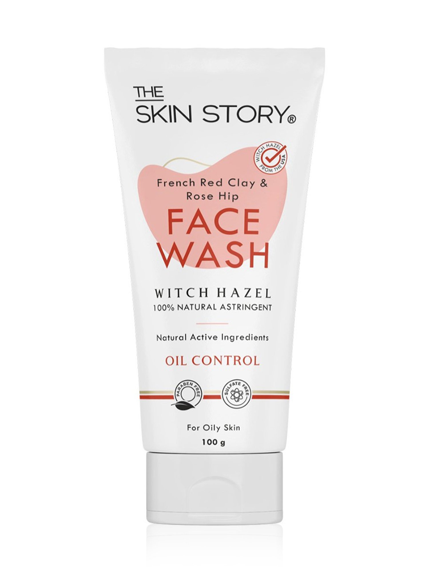 The Skin Story French Red Clay & Rose Hip Oil Control Face Wash - 100 gm