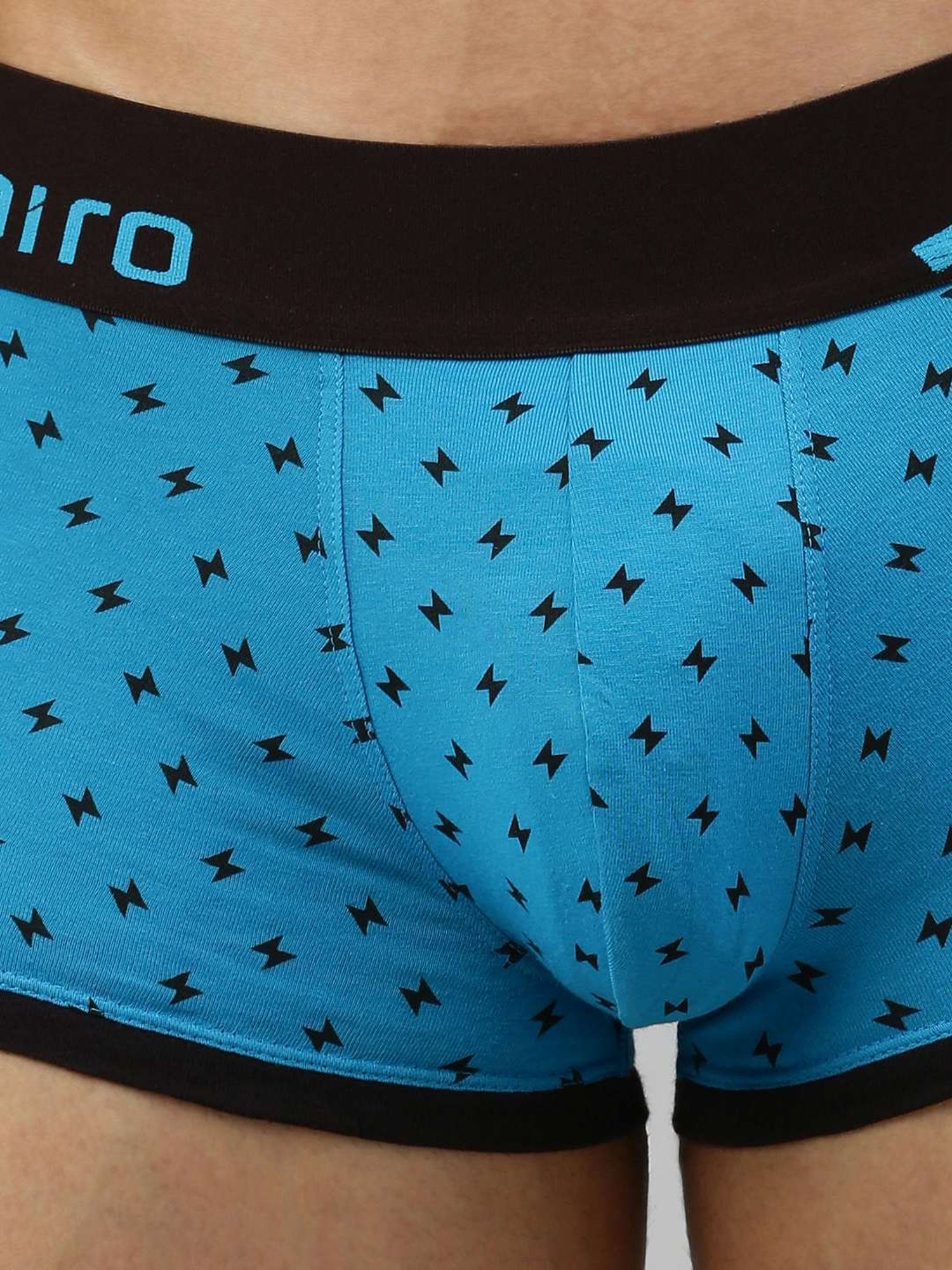 Zoiro Blue Danube & Pumic Stone Regular Fit Printed Trunks - Pack Of 2