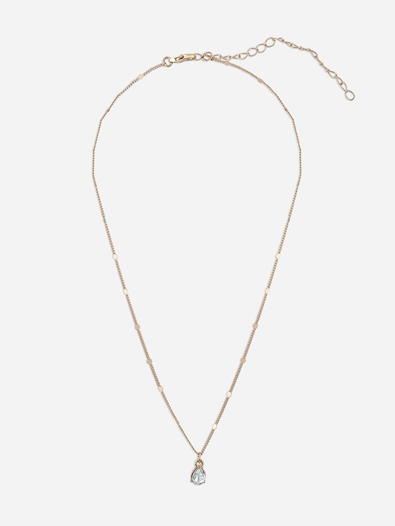 ToniQ Gold Contemporary Cubic Zirconia Studded Beach Stack Layered Women's Necklace