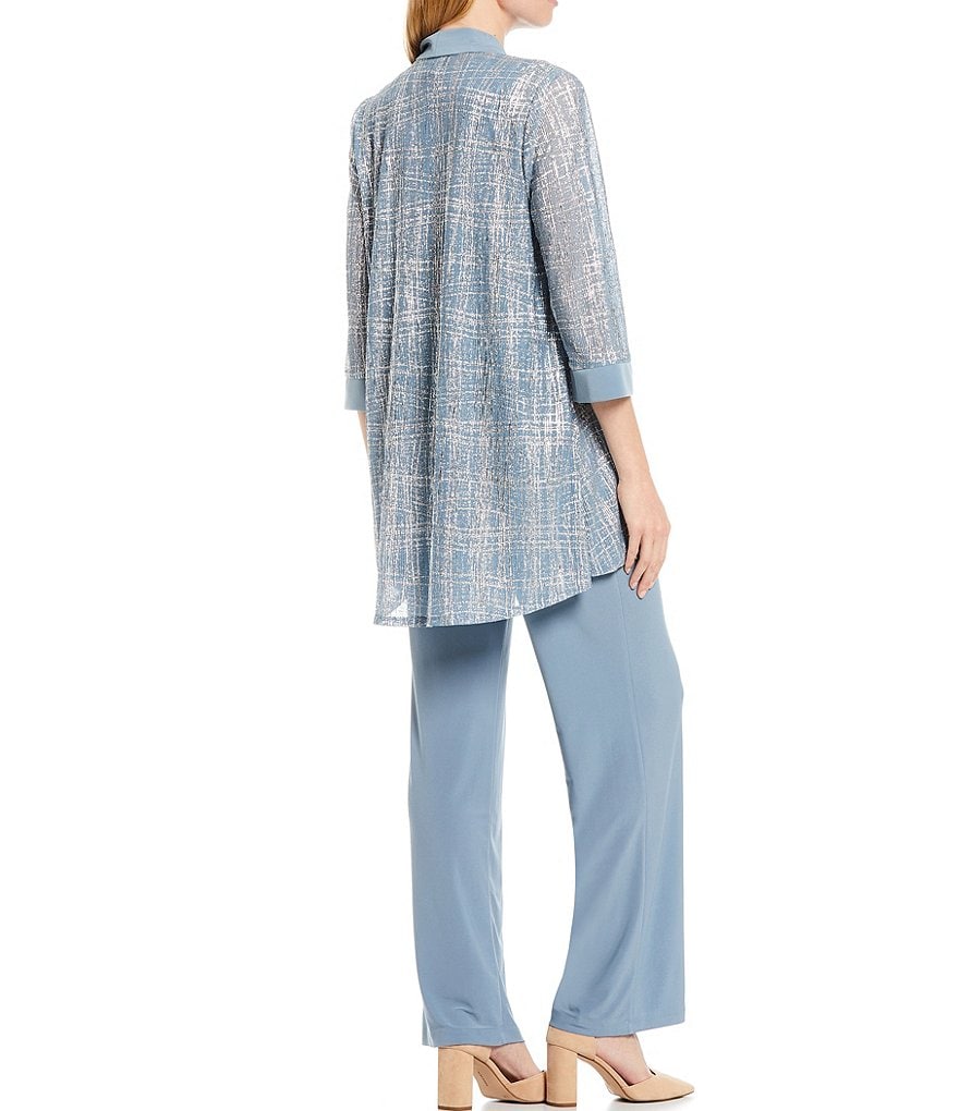 R & M Richards Metallic Foil 3-Piece Pantsuit