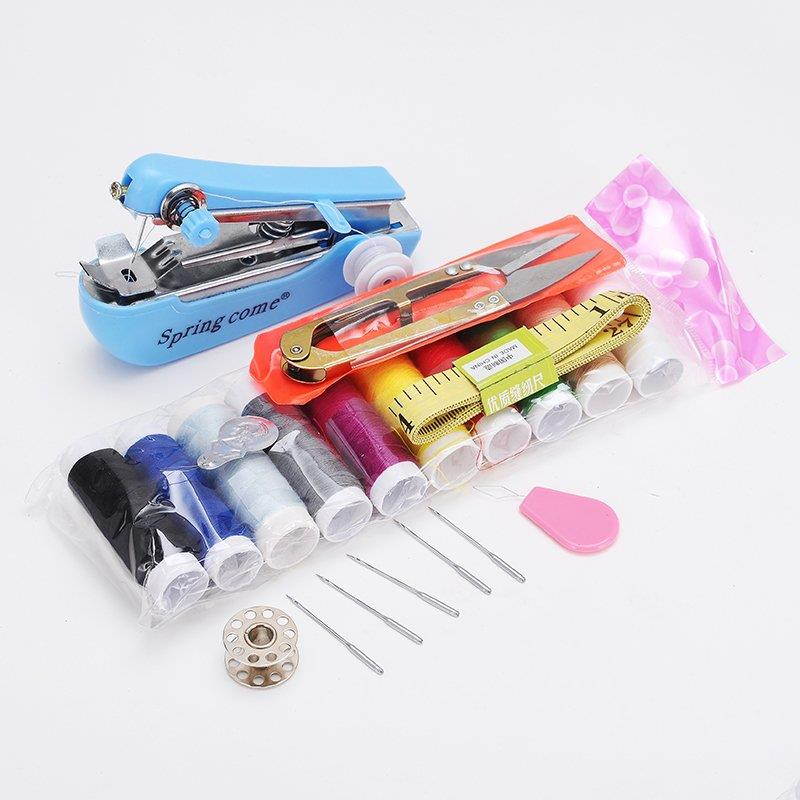 1PC Hot Sale Mini Portable Needlework Cordless Mini Hand-Held Clothes Fabrics Sewing Machine Sewing Tools random color