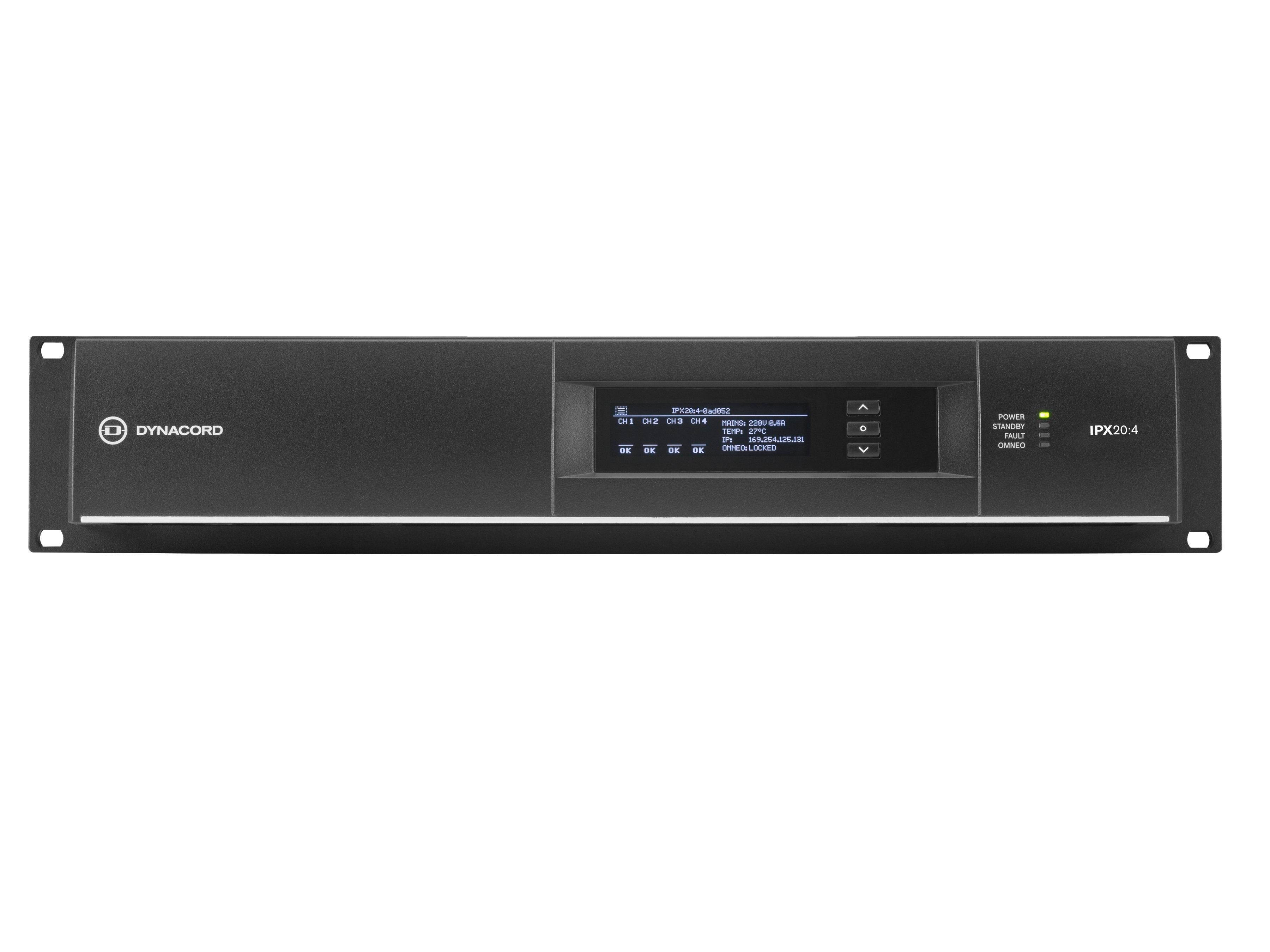 Electro-Voice IPX20:4 DSP Power Amplifier 4x5000W with OMNEO/Dante/FIR Drive/32A powerCON Power Connector