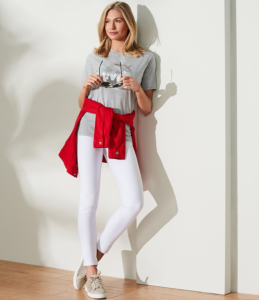 MICHAEL Michael Kors Stretch Knit Twill Leggings