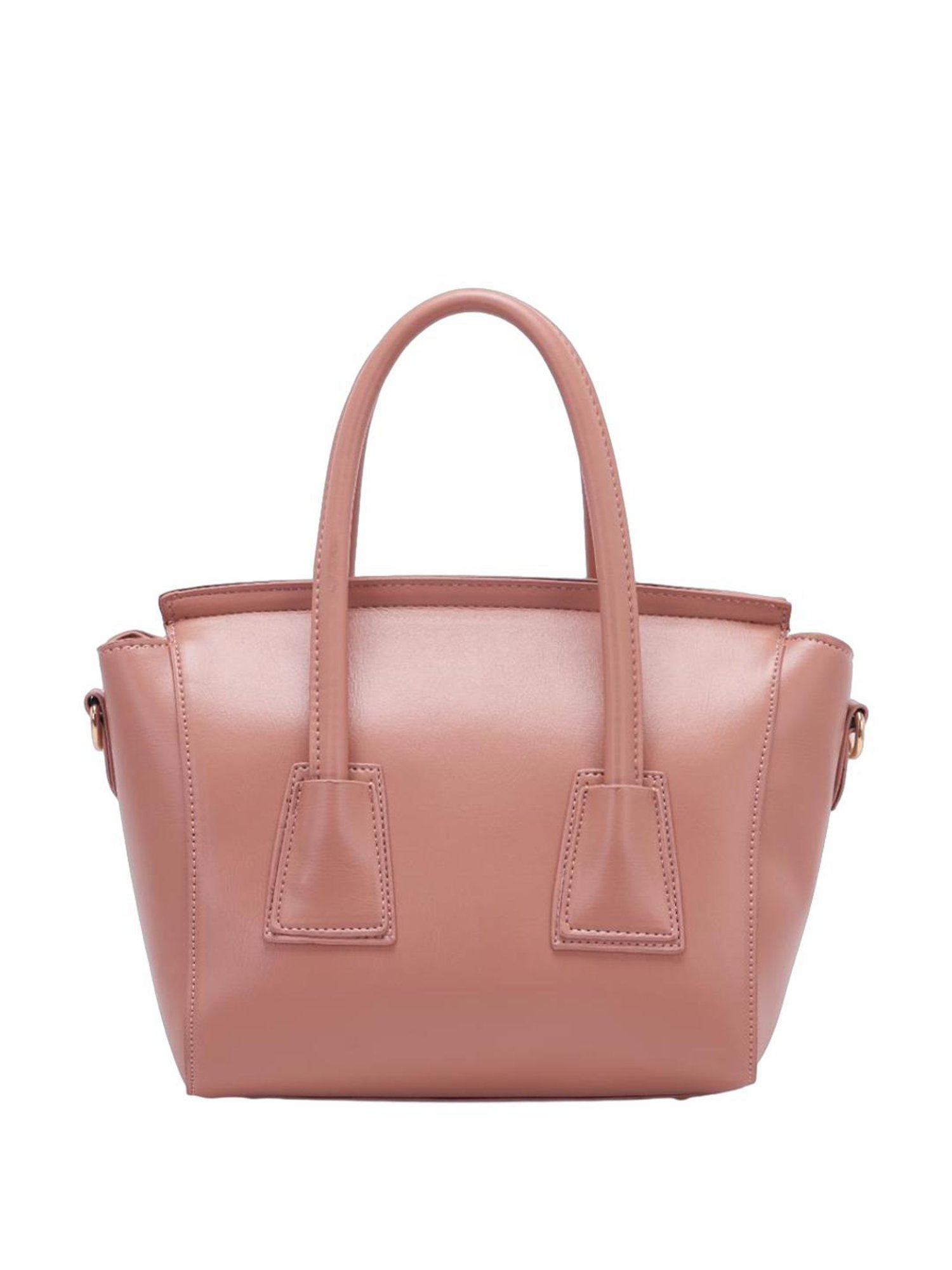 Pierre Cardin Brown Solid Satchel Handbag