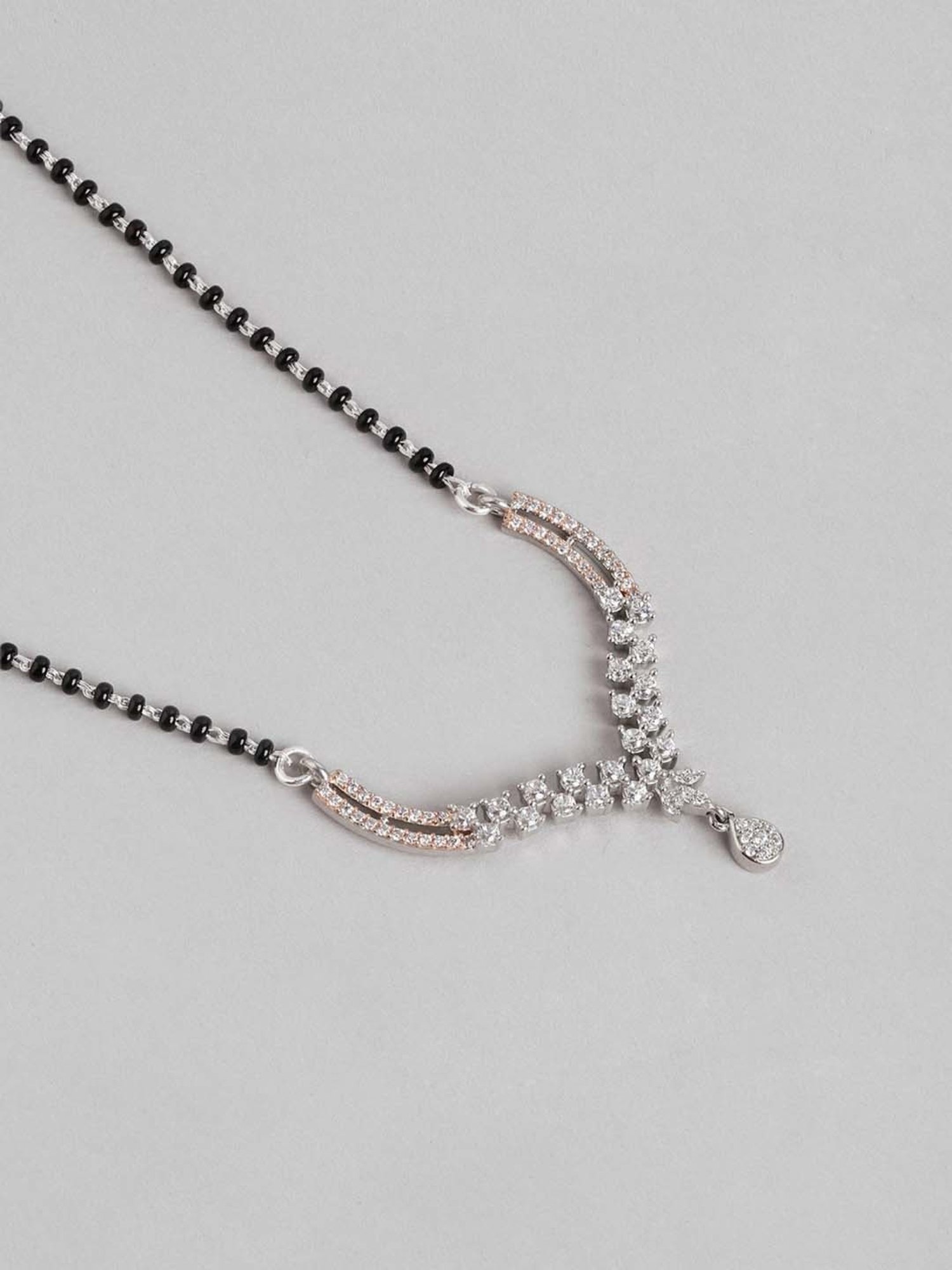 Zavya 925 Silver Dual Tone Radiance CZ Mangalsutra for Women
