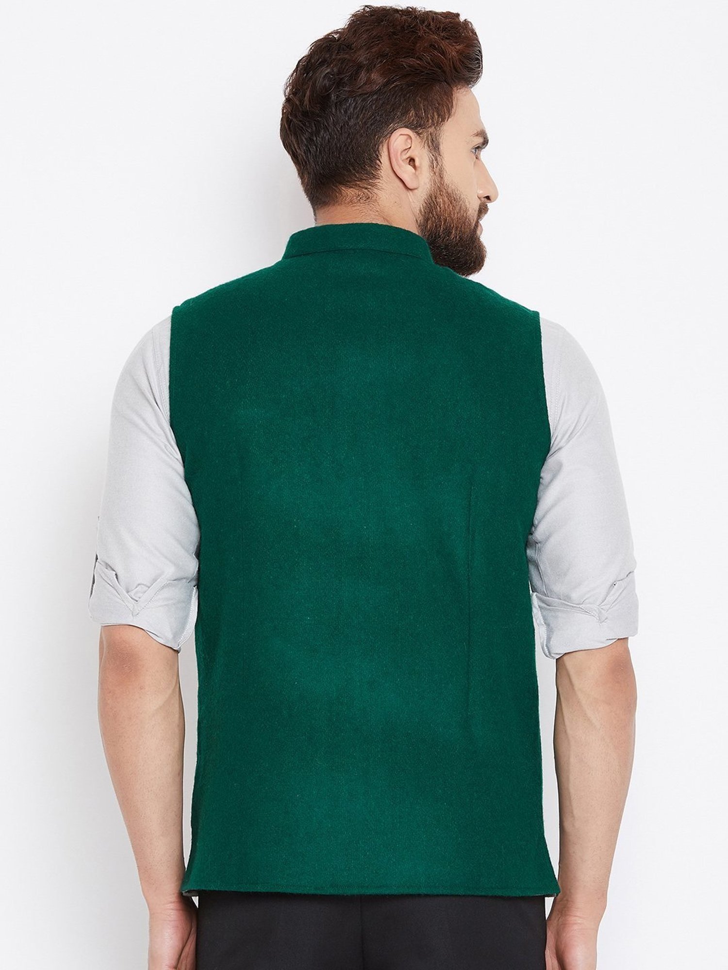 Even Green Regular Fit Nehru Jacket