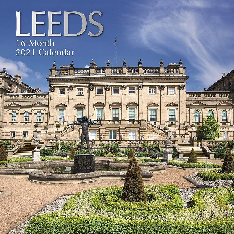 2021 Wall Calendar - Leeds, 12 x 12 Inch Monthly View, 16-Month, Scenic Britain Theme, Includes 180 Reminder Stickers