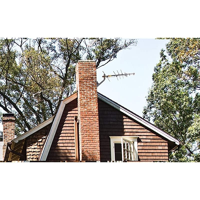 TV Antenna  Outdoor Yagi Satellite HD Antenna with Over 70 Mile Range Attic or Roof Mount TV Antenna Long Range Digital OTA Antenna for Clear Reception 4K 1080P