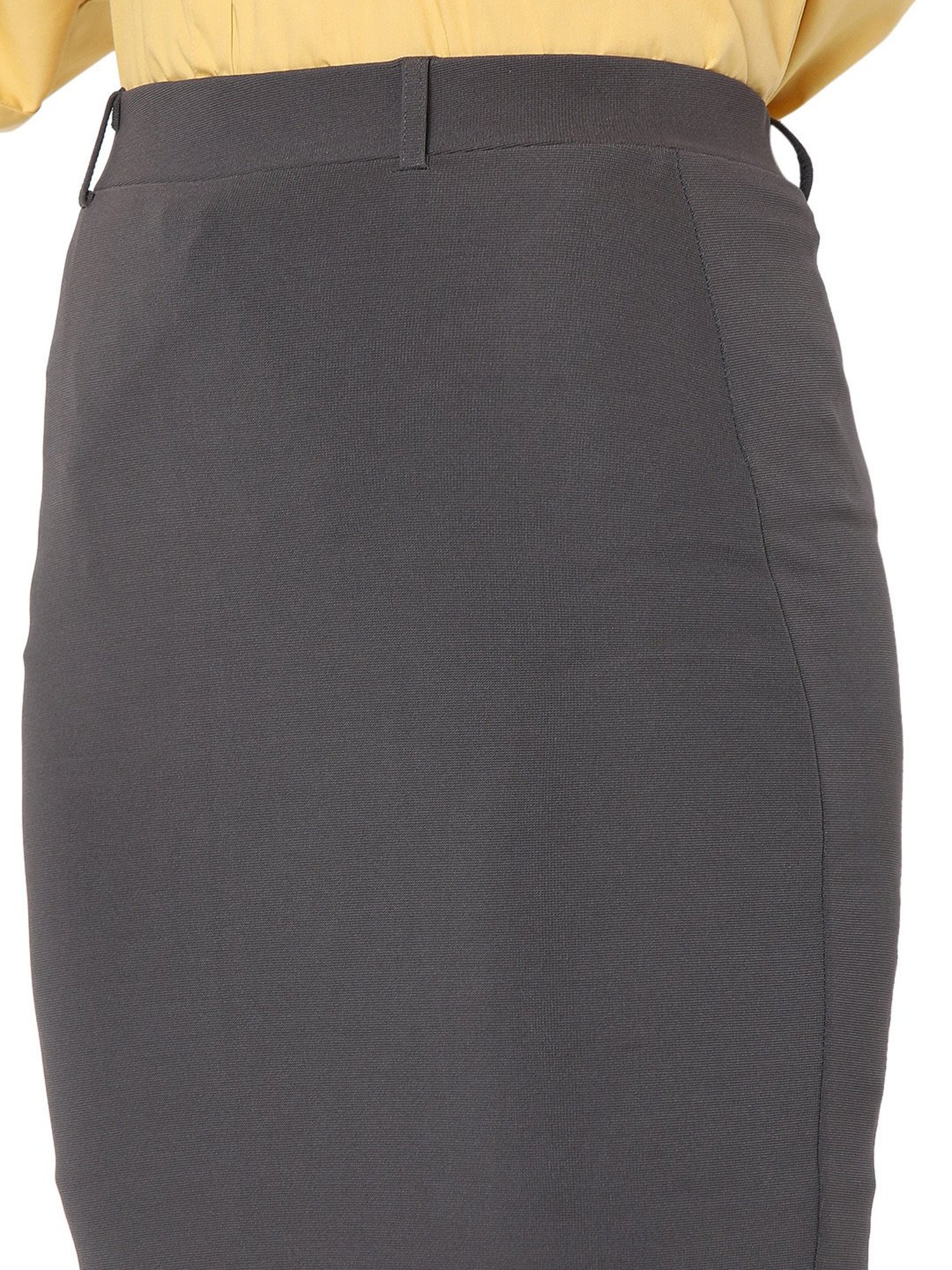 Smarty Pants Grey Cotton Above Knee Skirt