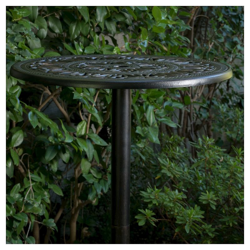 Waterbury Cast Aluminum Bar Table - Shiny Copper - Christopher Knight Home