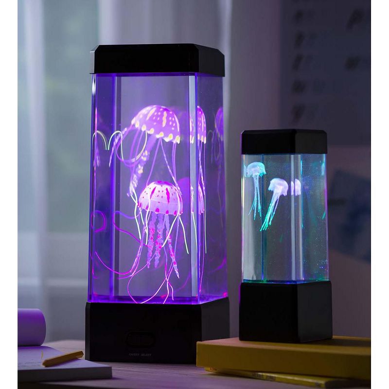 HearthSong - Large Jellyfish Aquarium, 5.5" sq. x 14" H