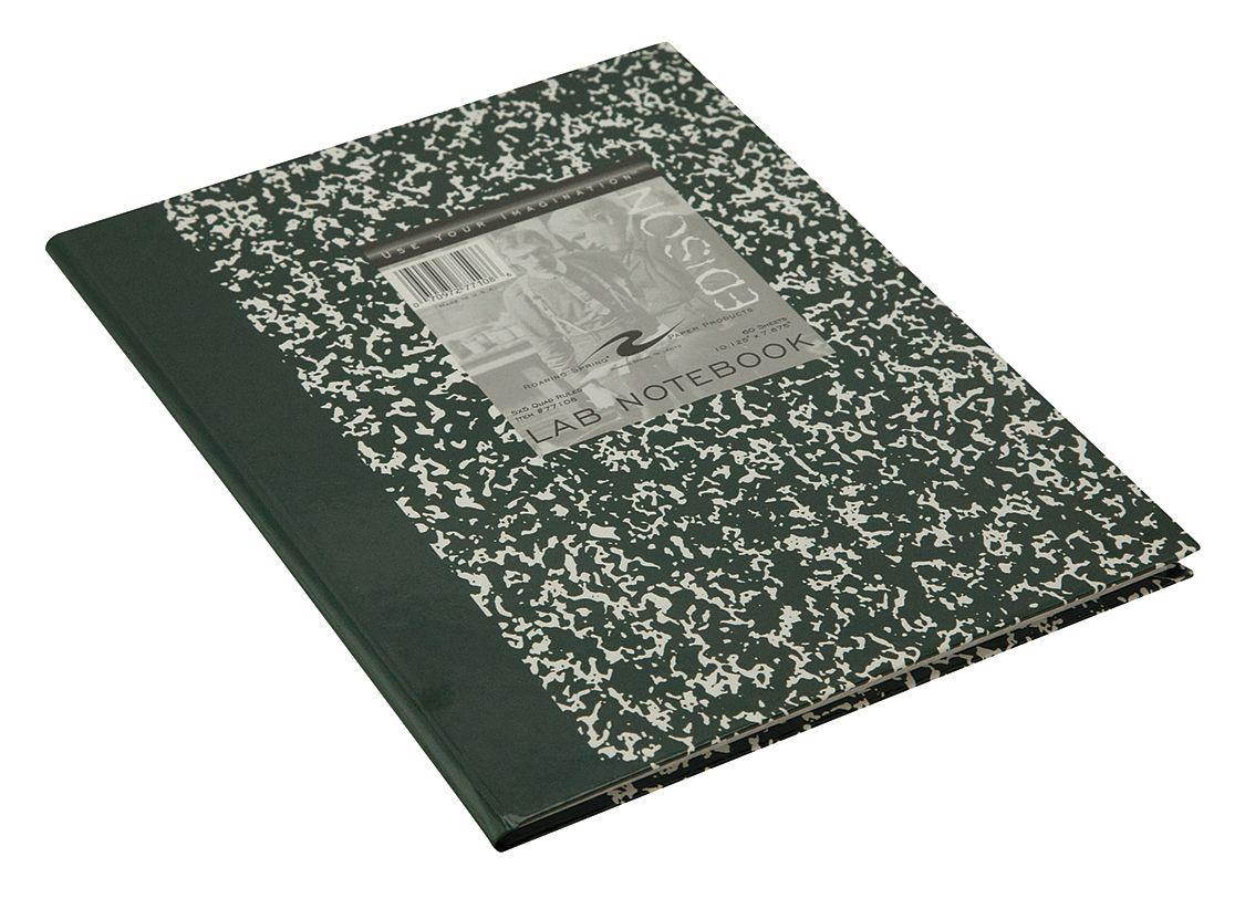ROARING SPRING 77108 Lab Notebook,8 in. x 10 in.,Green