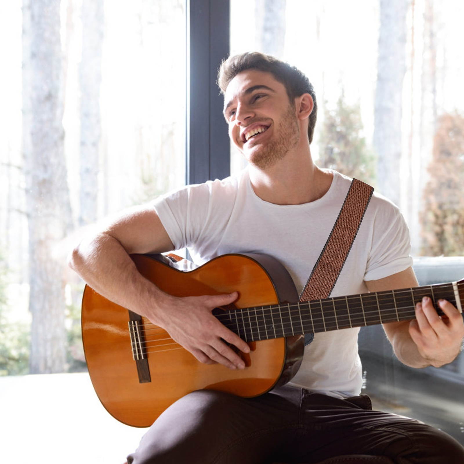 1pc Comfortable Durable Multi-purpose Shoulder Belts Guitar Straps Stripe Straps