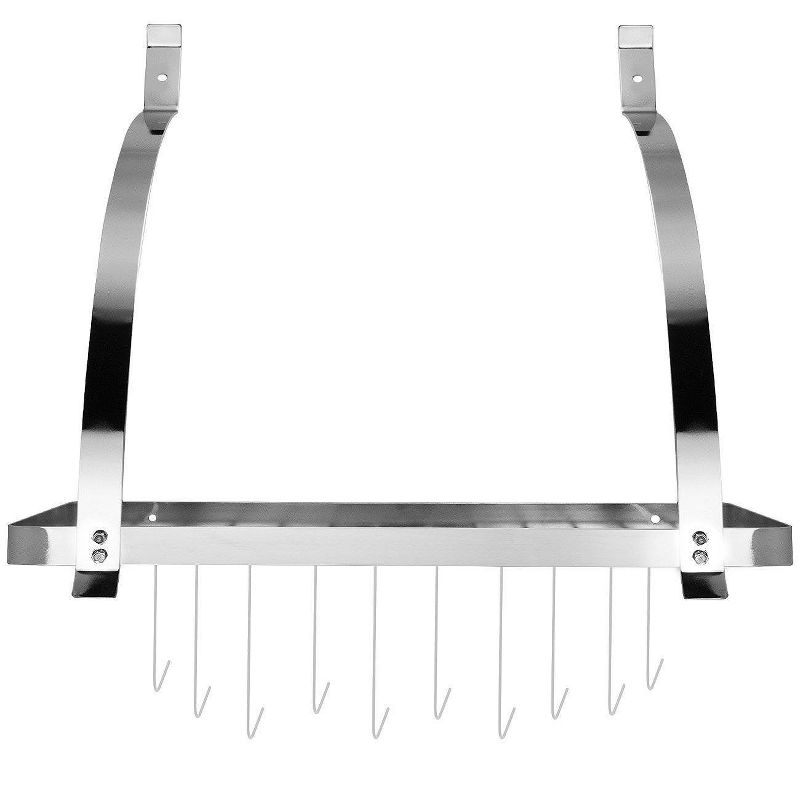 Range Kleen Pot Rack Bookshelf - Stainless Steel