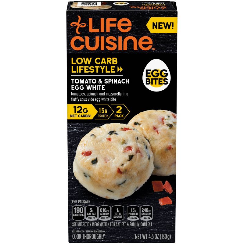 Life Cuisine Frozen Egg Bites Tomato & Spinach Egg White - 4.5oz