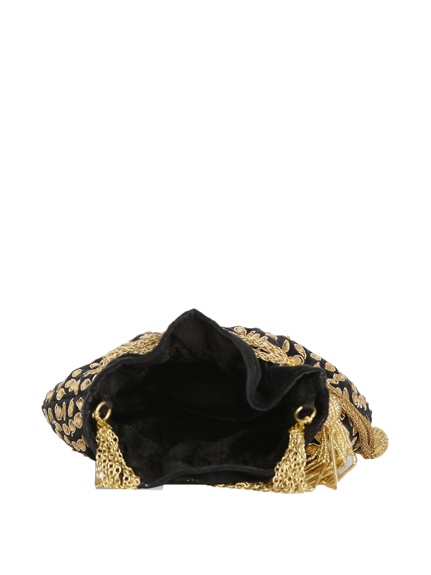 Tarini Nirula Black Suede Potli