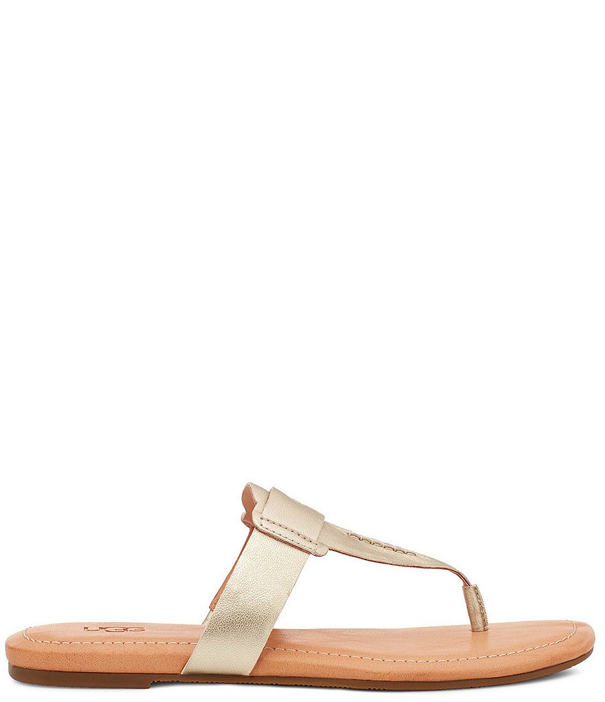 UGG&reg; Gaila Leather Thong Sandals