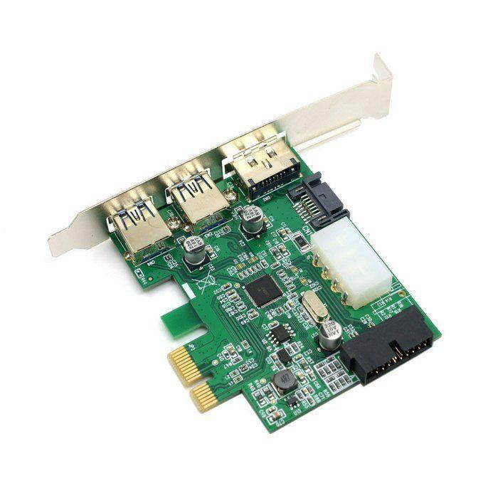 USB 3.0 & Power Over Esata & 19pin USB Header Combo Pci-e PCI Express Card