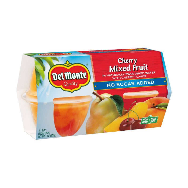 Del Monte Mixed Fruit Cups - 4oz 4pk