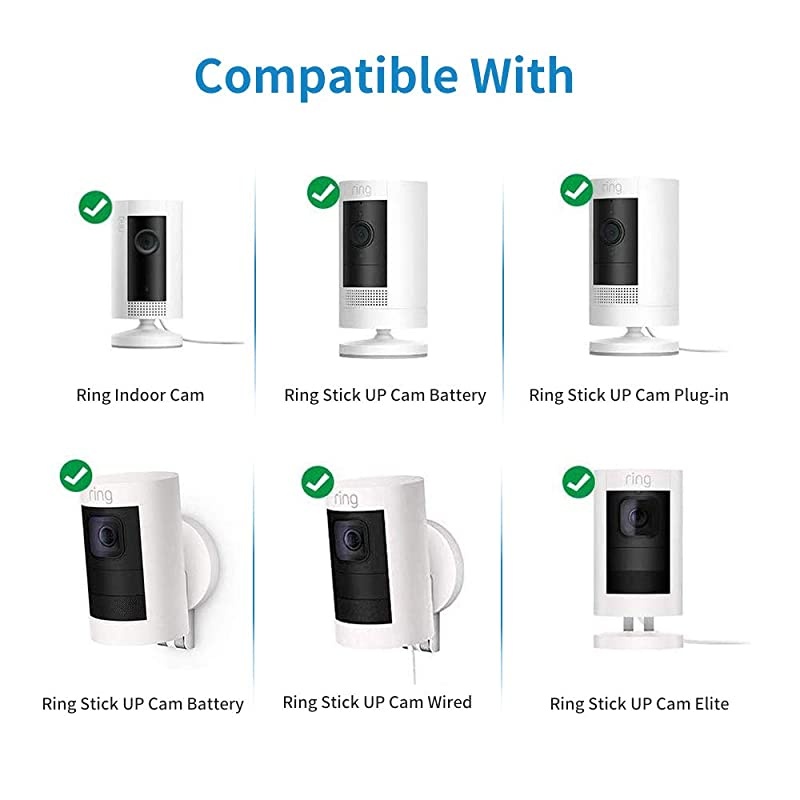 Pack Adjustable Mounting Bracket for Ring Stick Up Cam WiredRing Stick Up Cam Battery amp Indoor Cam HD Security Camera Security Camera AccessoriesWhite