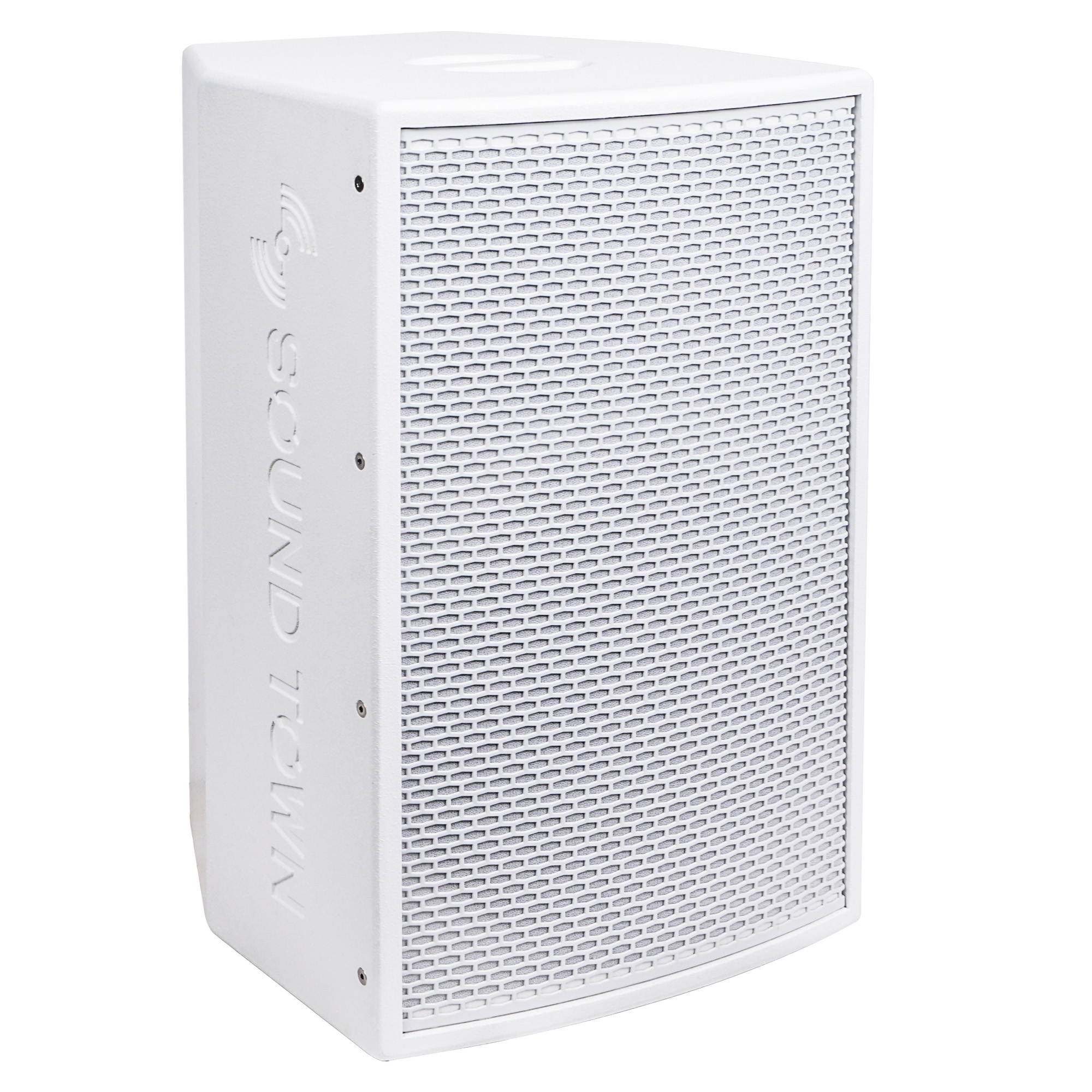 Sound Town 12&rdquo; 700W Powered DJ PA Speaker with Bluetooth, Titanium Compression Driver and 3-Channel Mixer for Bands, Solo Performers, Mobile DJ, Karaoke, Home Studio, Church, White (KALE-112WPW)