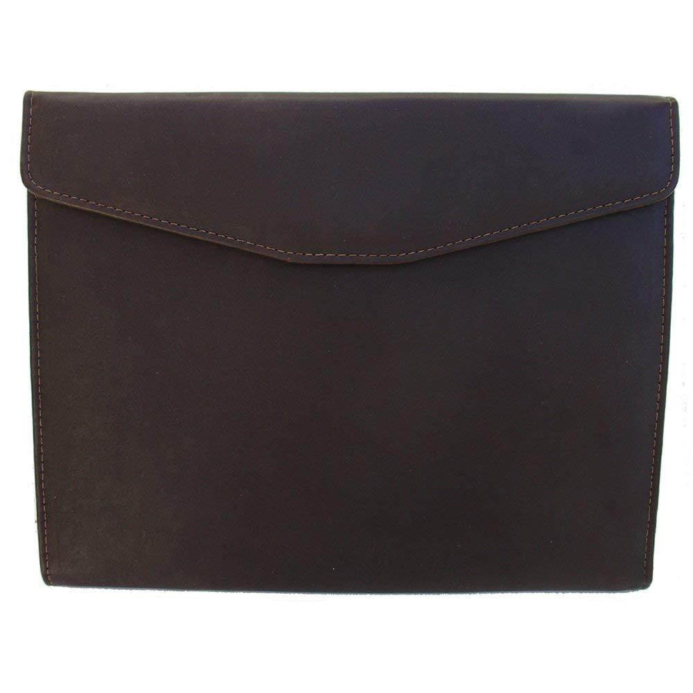 Piel Leather Envelope Padfolio, Chocolate, One Size