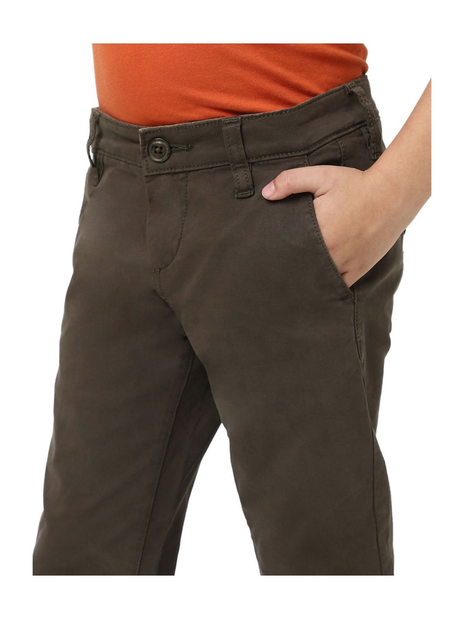 Jack & Jones Junior Olive Solid Trousers