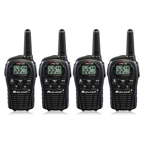 Midland LXT500VP3 Xtra Talk, 22 Channel FRS Two-Way Radio,4 Pack