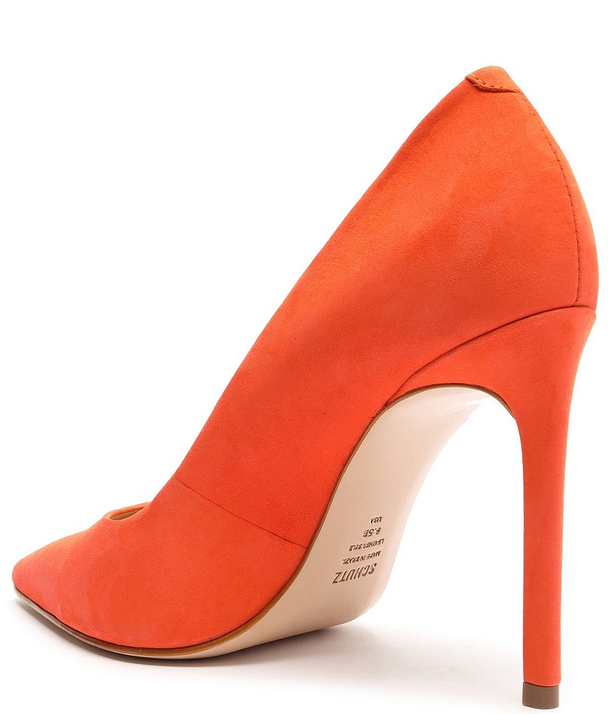 Schutz Lou Suede Pointed Toe Pumps