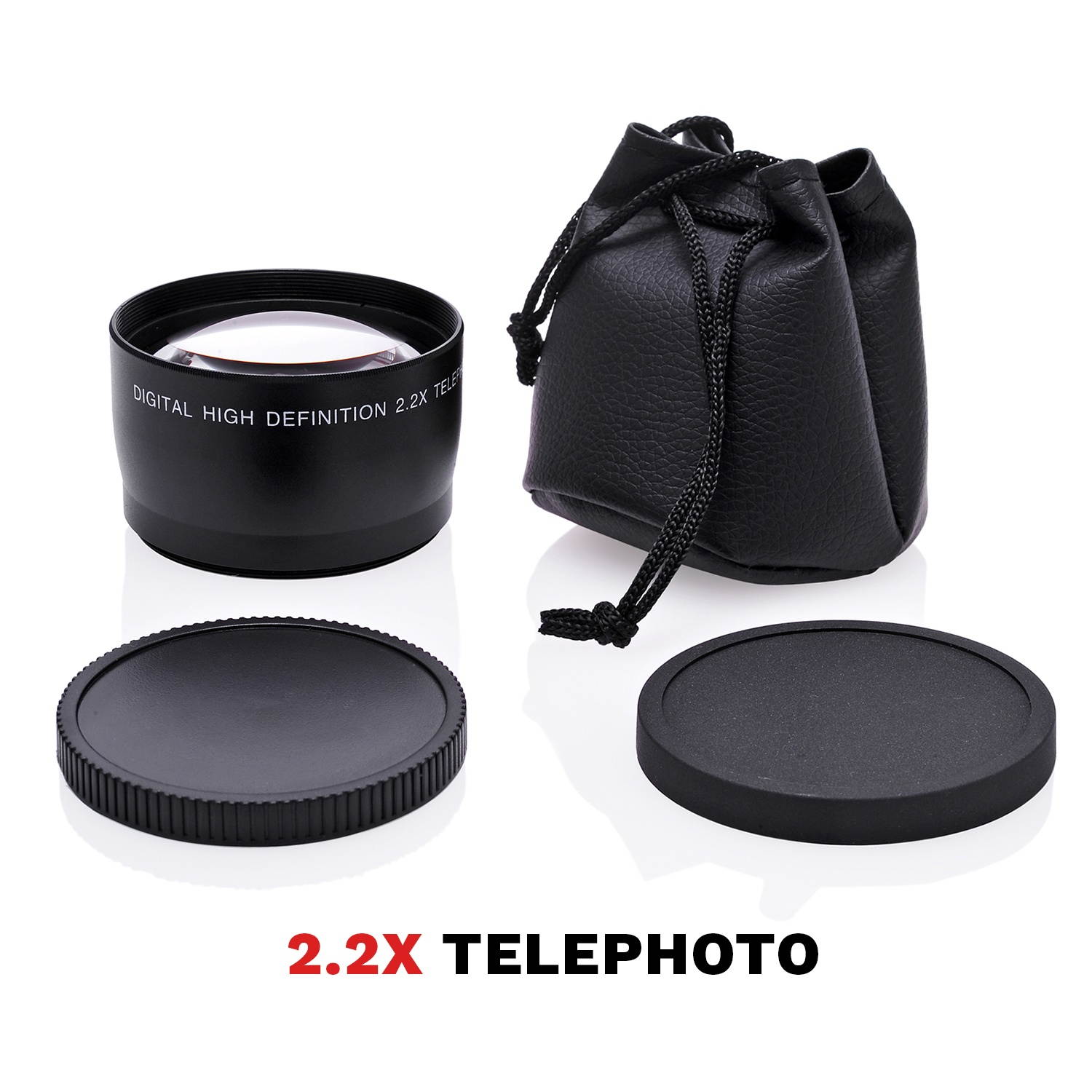 Opteka 52mm 0.43X HD Wide Angle Lens with Macro For Nikon DSLR Bundle with Opteka 52mm 2.2X HD Telephoto Lens and Multi-Piece Advanced Lens and Filter Accessories (8 Items)
