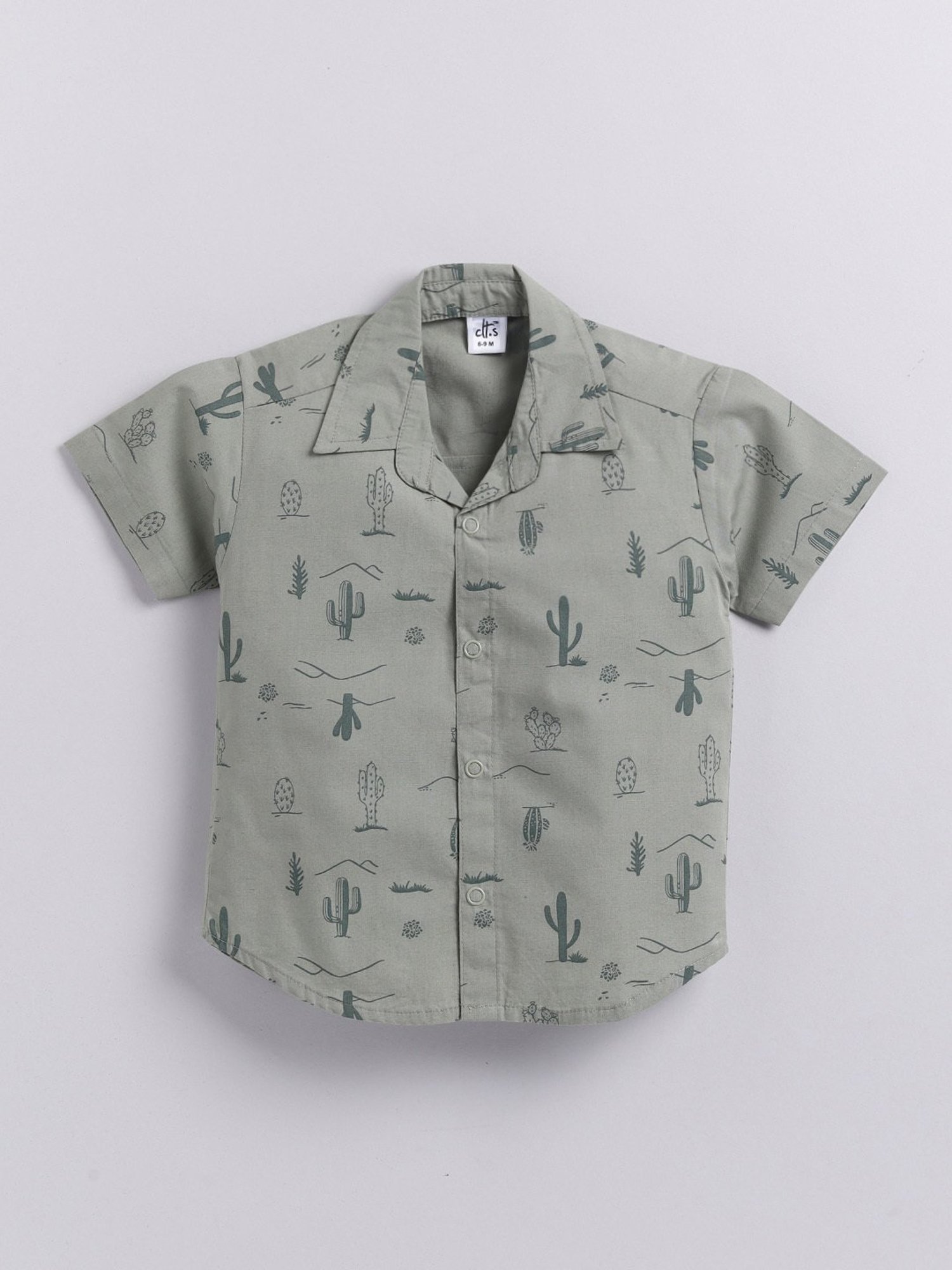 Clt.s Unisex Green Cotton Graphic Co-ord Set