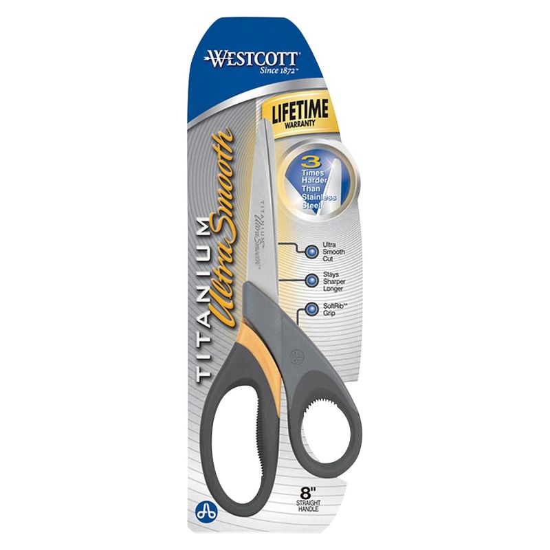 Ultra Smooth Titanium Straight Scissors - 8"