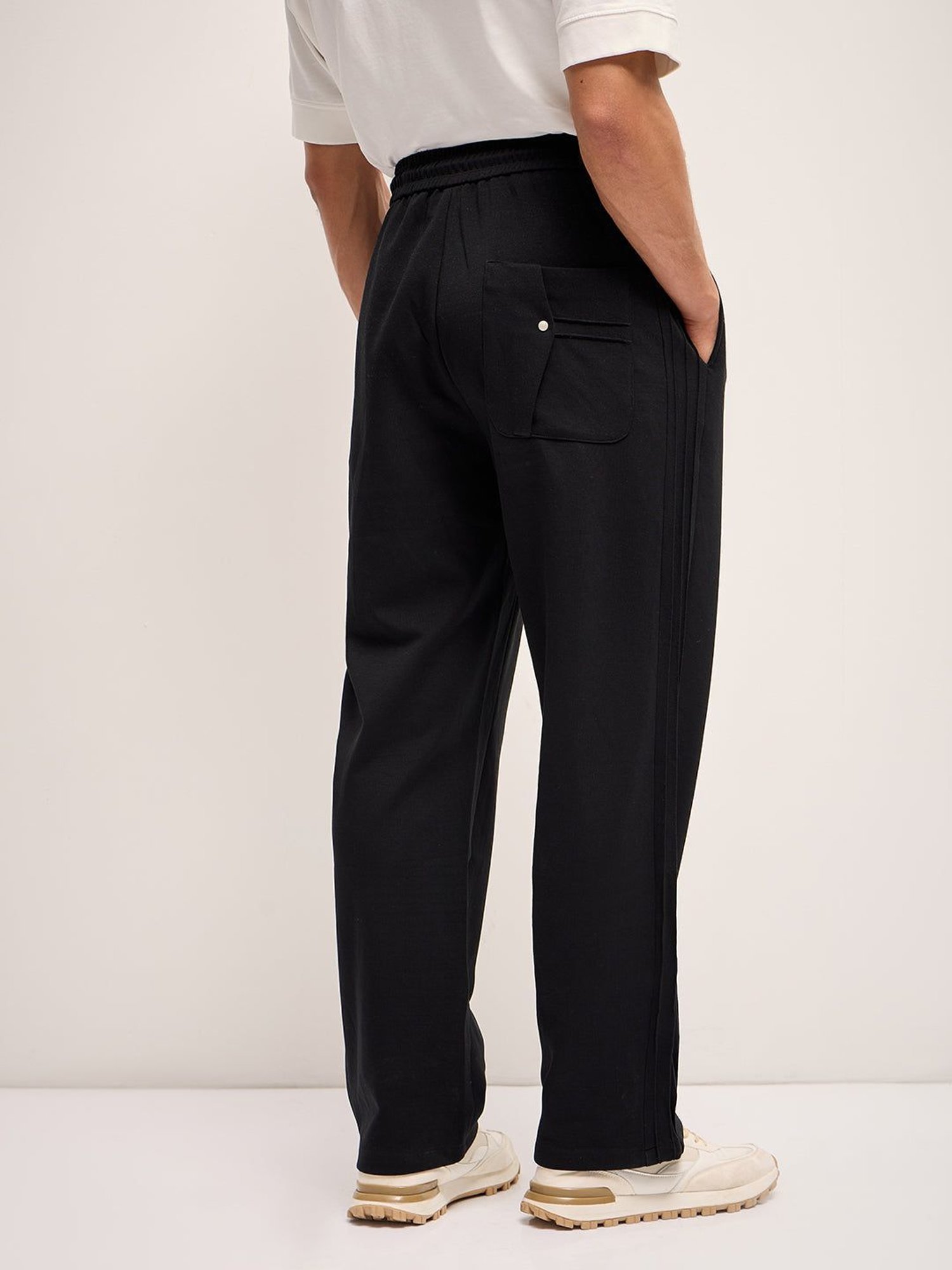 Parx Black Jogger Fit Joggers
