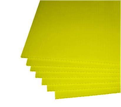 Yellow Corrugated Plastic 18"x24" 4mm Sign Blanks - Pack of 75