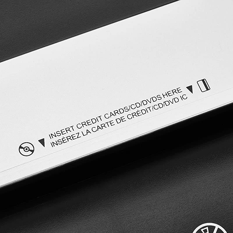 Basics 12Sheet HighSecurity MicroCut Paper CD and Credit Card Shredder with Pullout Basket