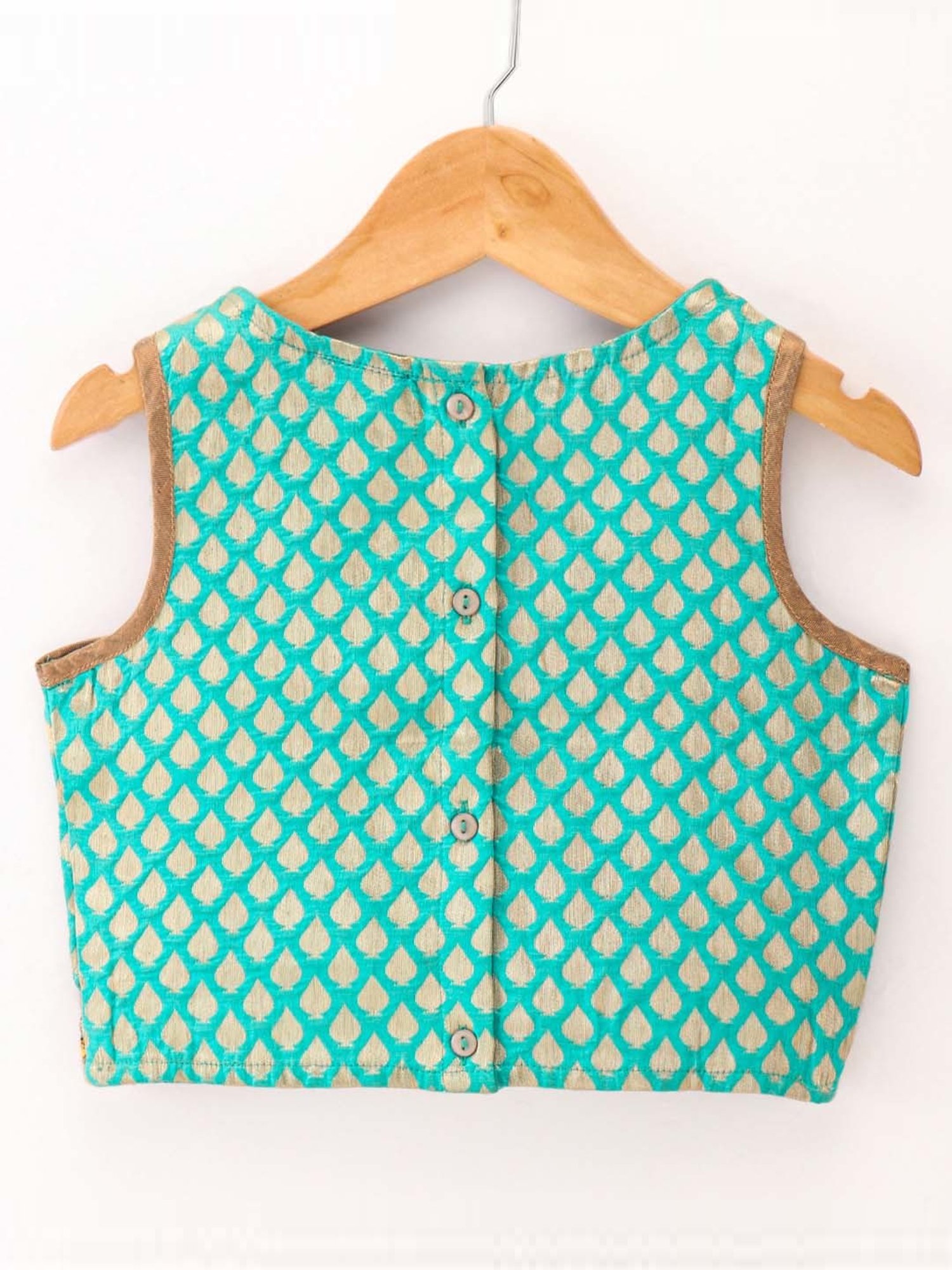 TWISHA Kids Sea Blue Embroidered Top Set