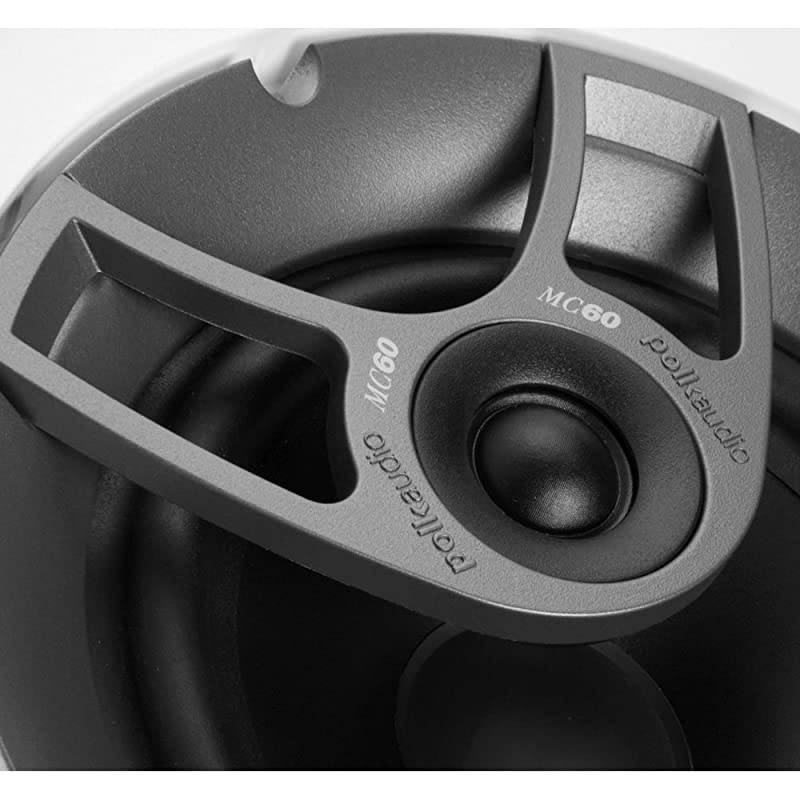 MC60 2Way inCeiling 65 Speaker Single | Dynamic Builtin Audio | Perfect for Humid IndoorEnclosed Areas | Bathrooms Kitchens Patios