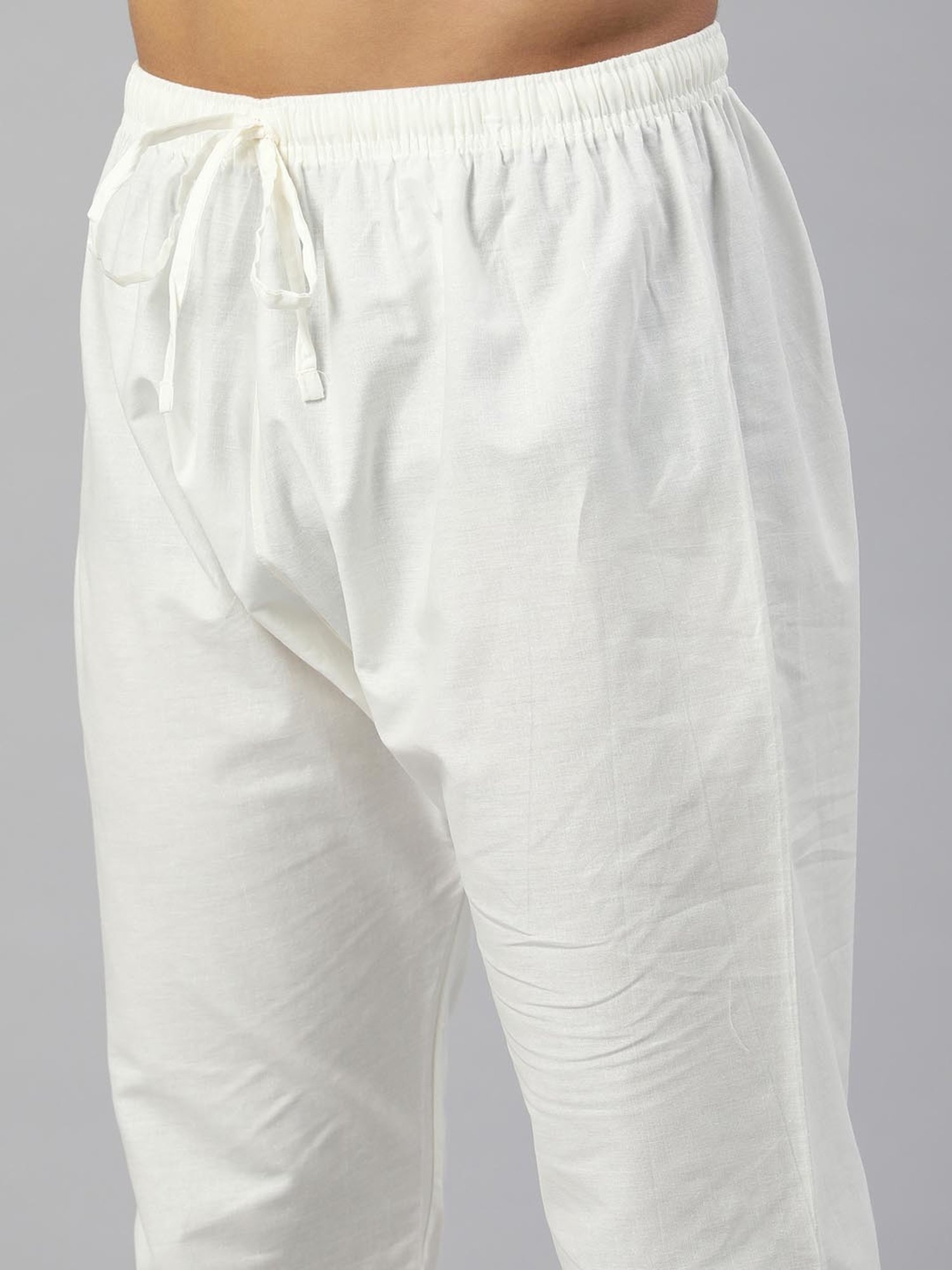 Manthan Yellow & White Regular Fit Self Design Kurta & Churidar Set