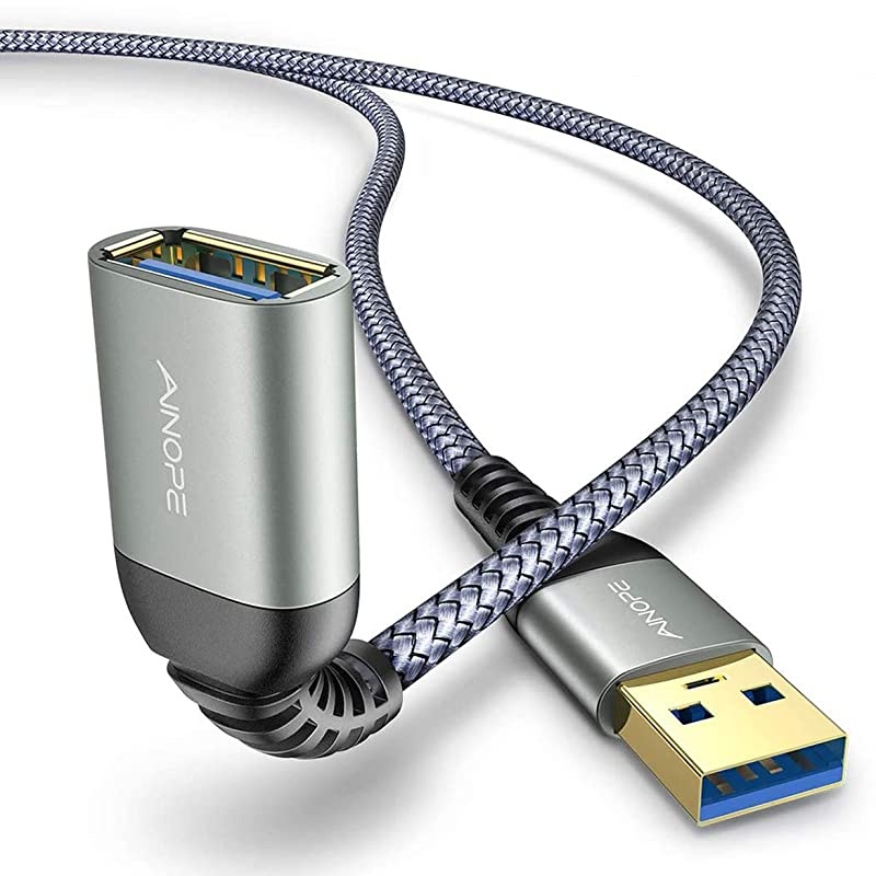 2 Pack  USB 30 Extension Cable Type A Male to Female Extension Cord 10FT Durable Braided Material Fast Data Transfer Compatible with USB KeyboardMouseFlash Drive Hard DrivePrinter