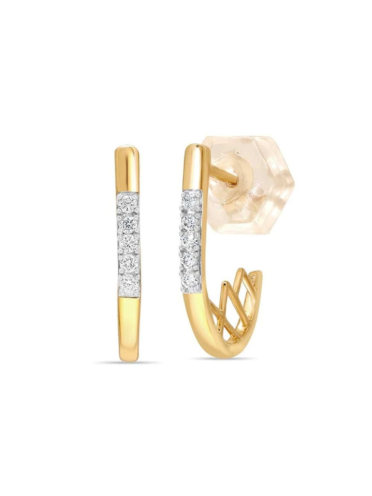 Mia By Tanishq Mia Icicles 14k Mountainscape Majesty Hoop Earrings