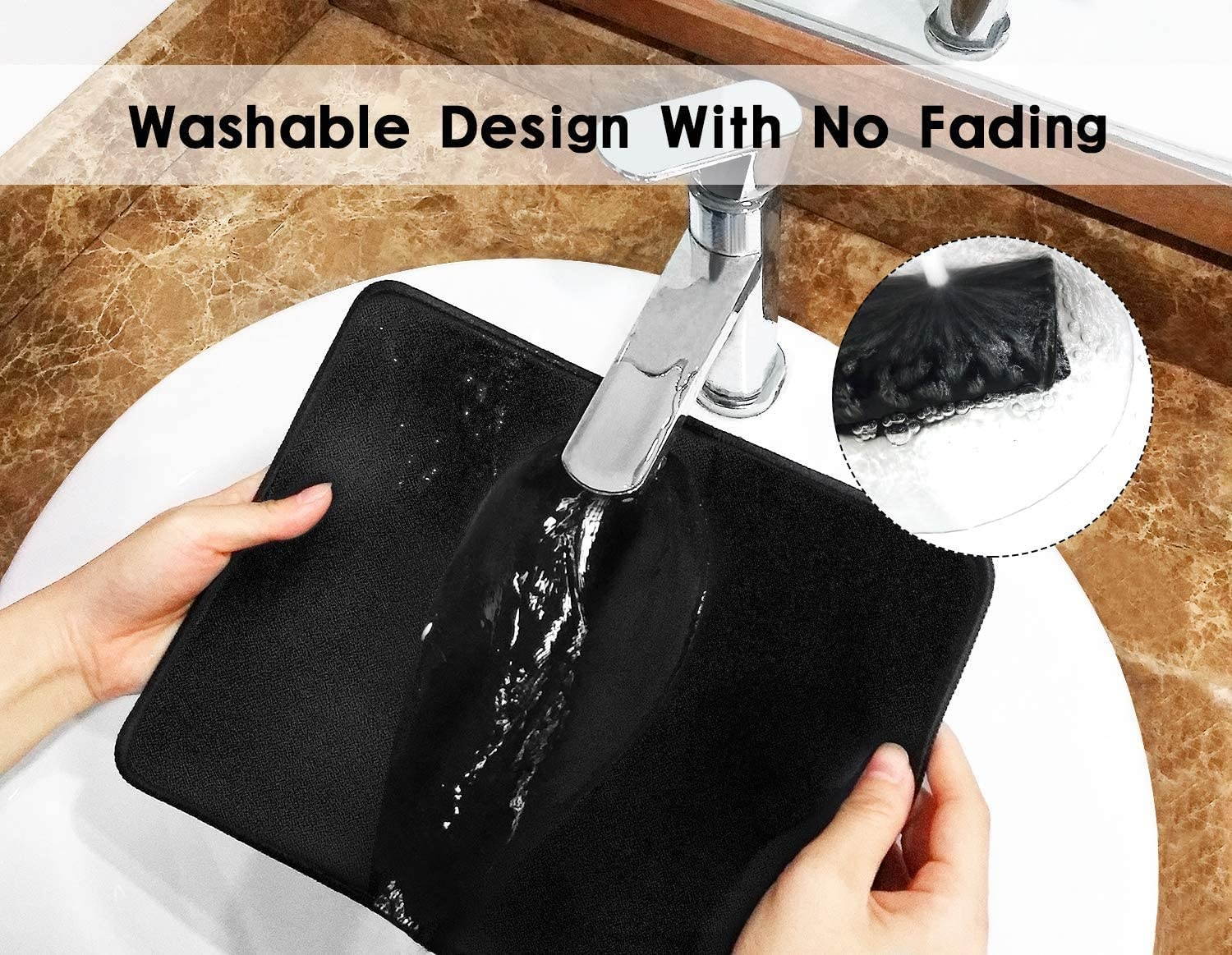 Mouse Pad with Stitched Edge 9.5&times;7.8&times;0.08 inches Premium-Textured Non-Slip Rubber Base Mouse Mat Mousepad for Office & Home, Black (1)