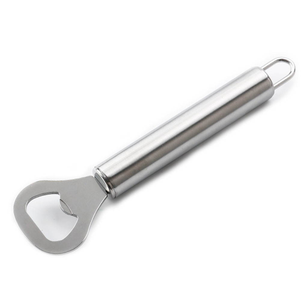 Stainless Steel Bottle Opener Solid Multi-purpose Beer Bottle Opener with Long Straight Handle