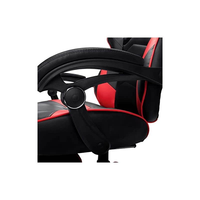 110 Racing Style Gaming Chair, Reclining Ergonomic Chair with Footrest, in Red (RSP-110-RED)