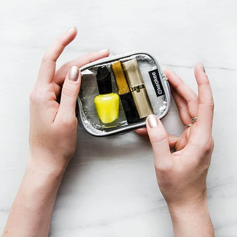 Small Clear Cosmetic Cases or Multipurpose Bags Organizer and Travel Packing Pouches Set of 3