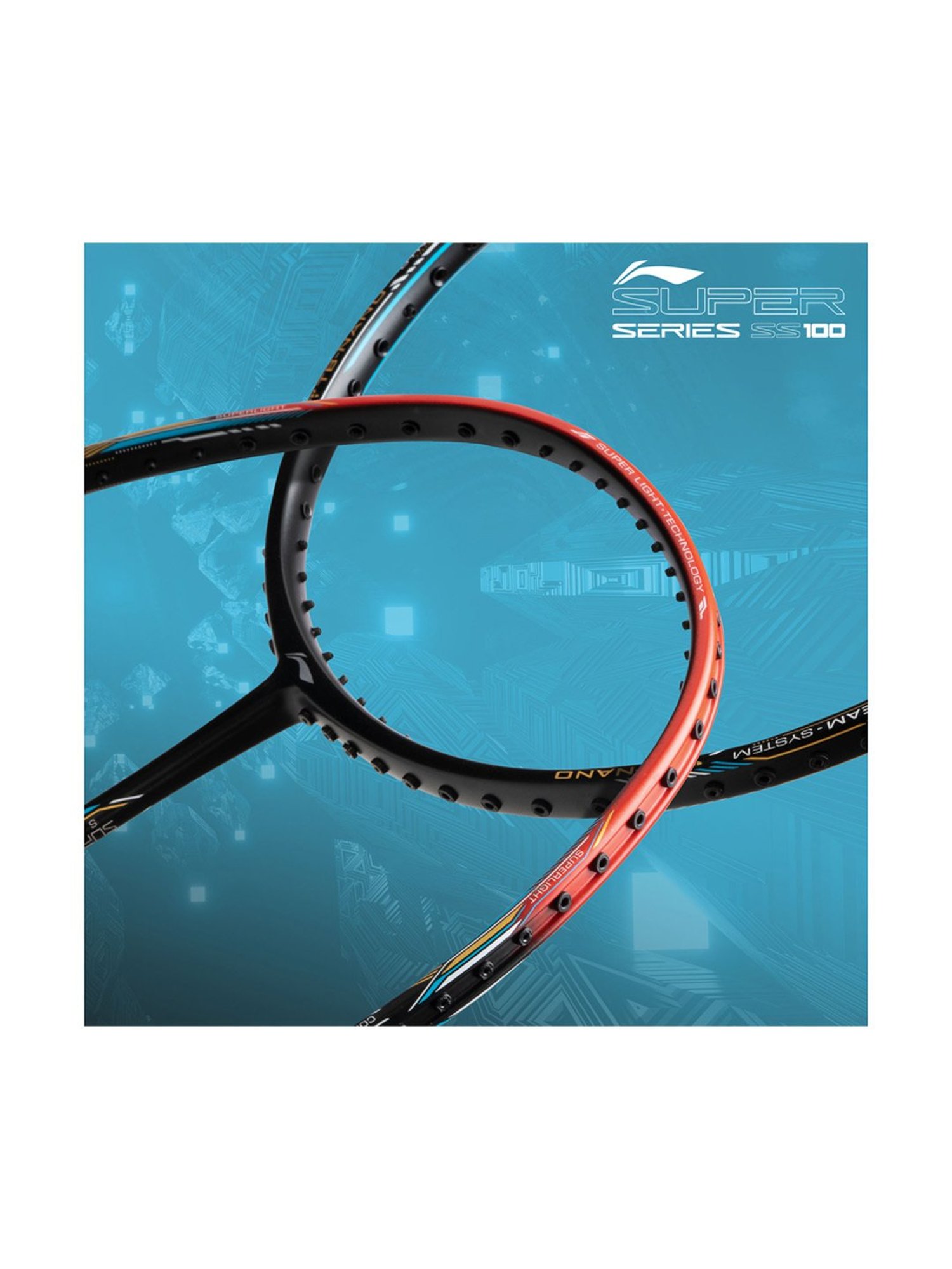 Li-Ning Super Series SS100 Badminton Racket (Tomatto Red) Size - Medium