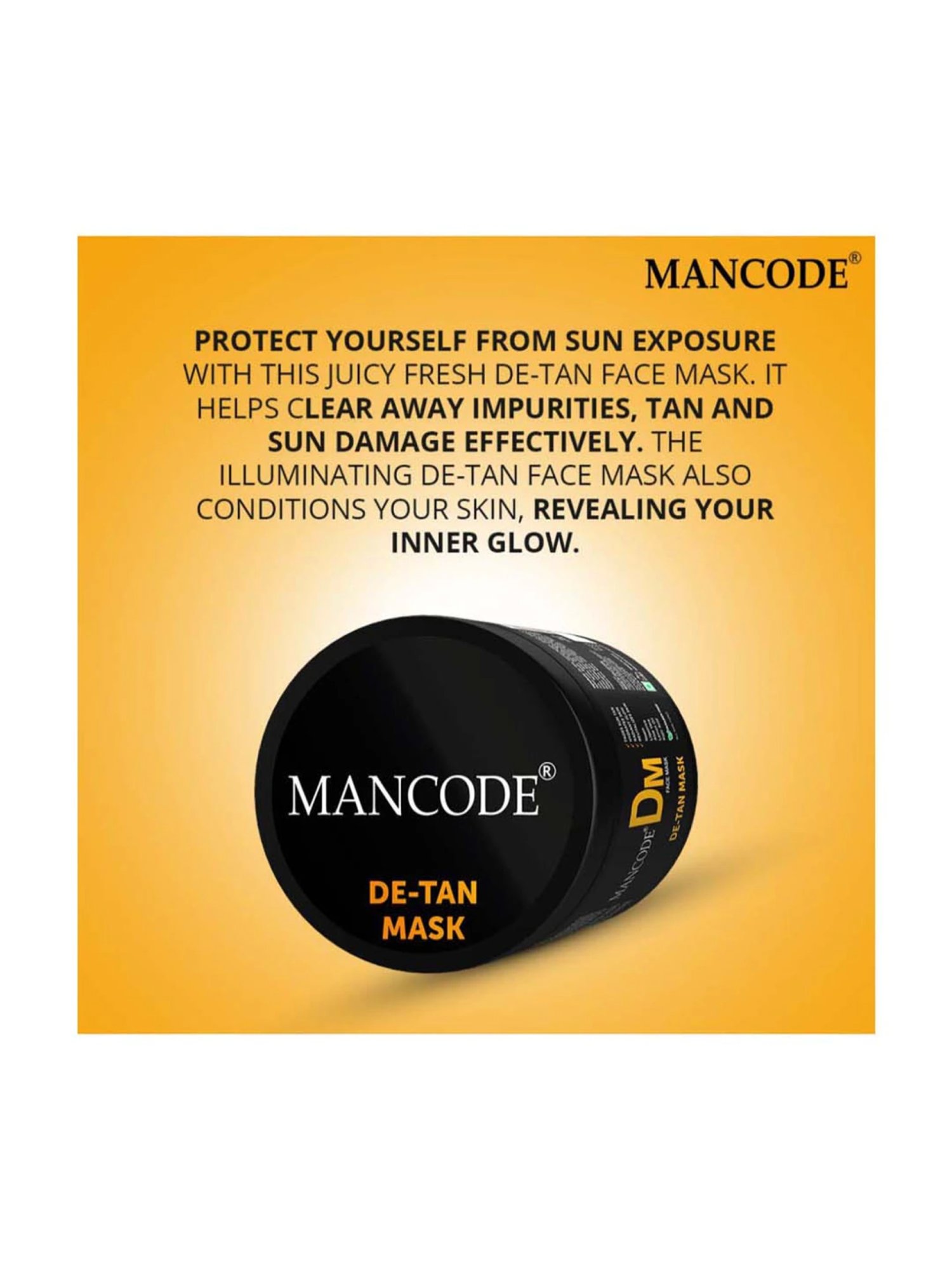 Mancode De-Tan Mask - 100 gm