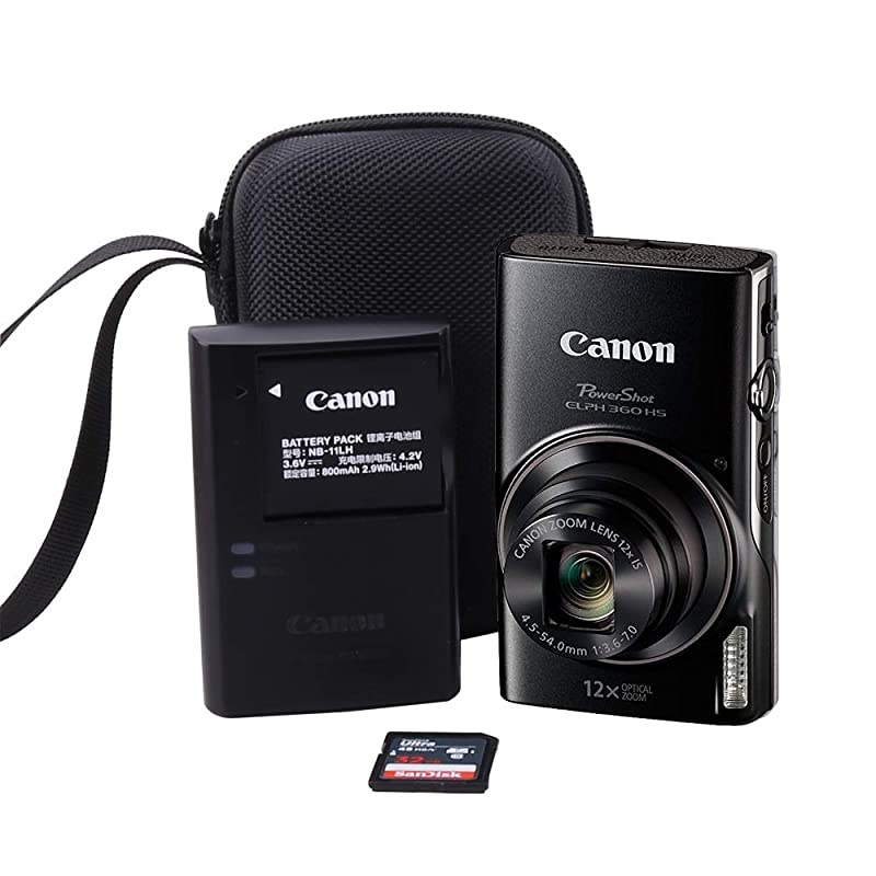 Hard Carrying Case for Canon PowerShot ELPH 180190 Digital Camera Storage case Black
